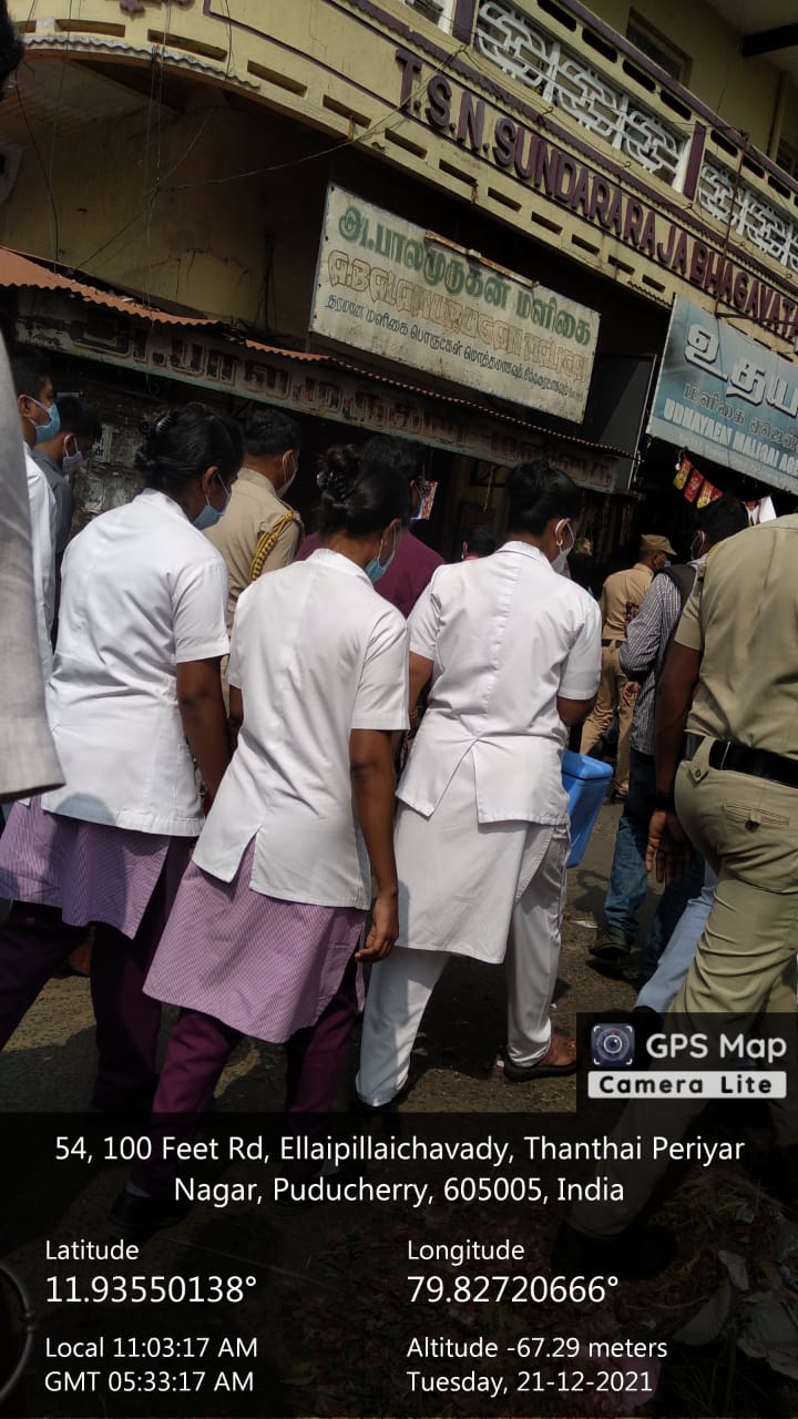 Nursing students participating in a public-health awareness rally