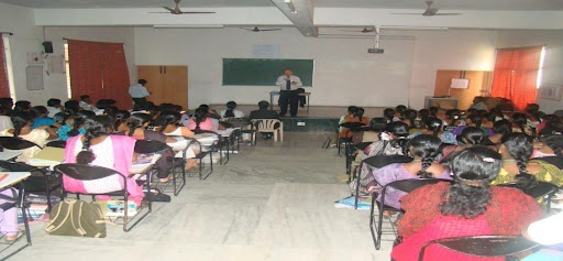 Nursing students attending a classroom seminar